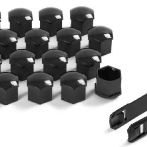 KERÉKCSAVAR KUPAK, FÉNYES FEKETE