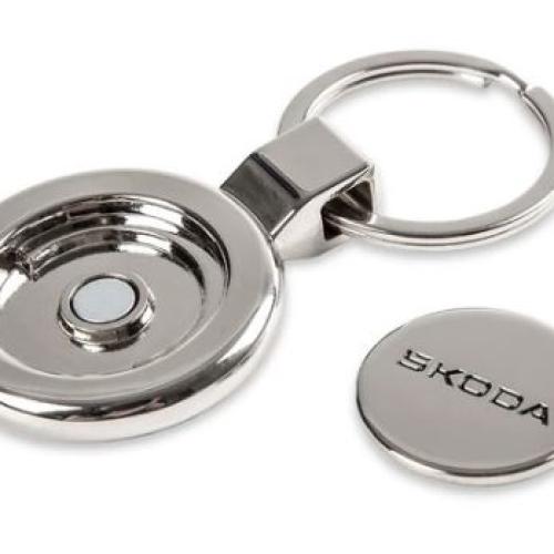 SKODA KULCSTARTÓ, BEVÁSÁRLÓ ÉRMÉS